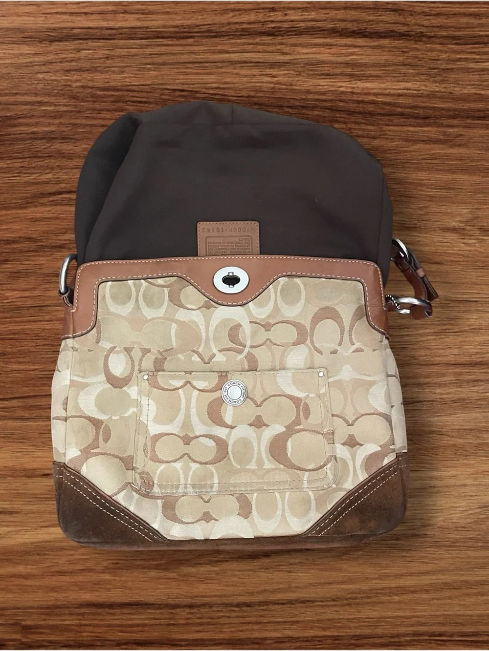 Coach Vtg Chelsea Optic Signature Hobo/Shoulder Bag